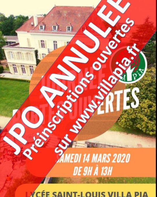 ANNULATION : JOURNÉE PORTES OUVERTES